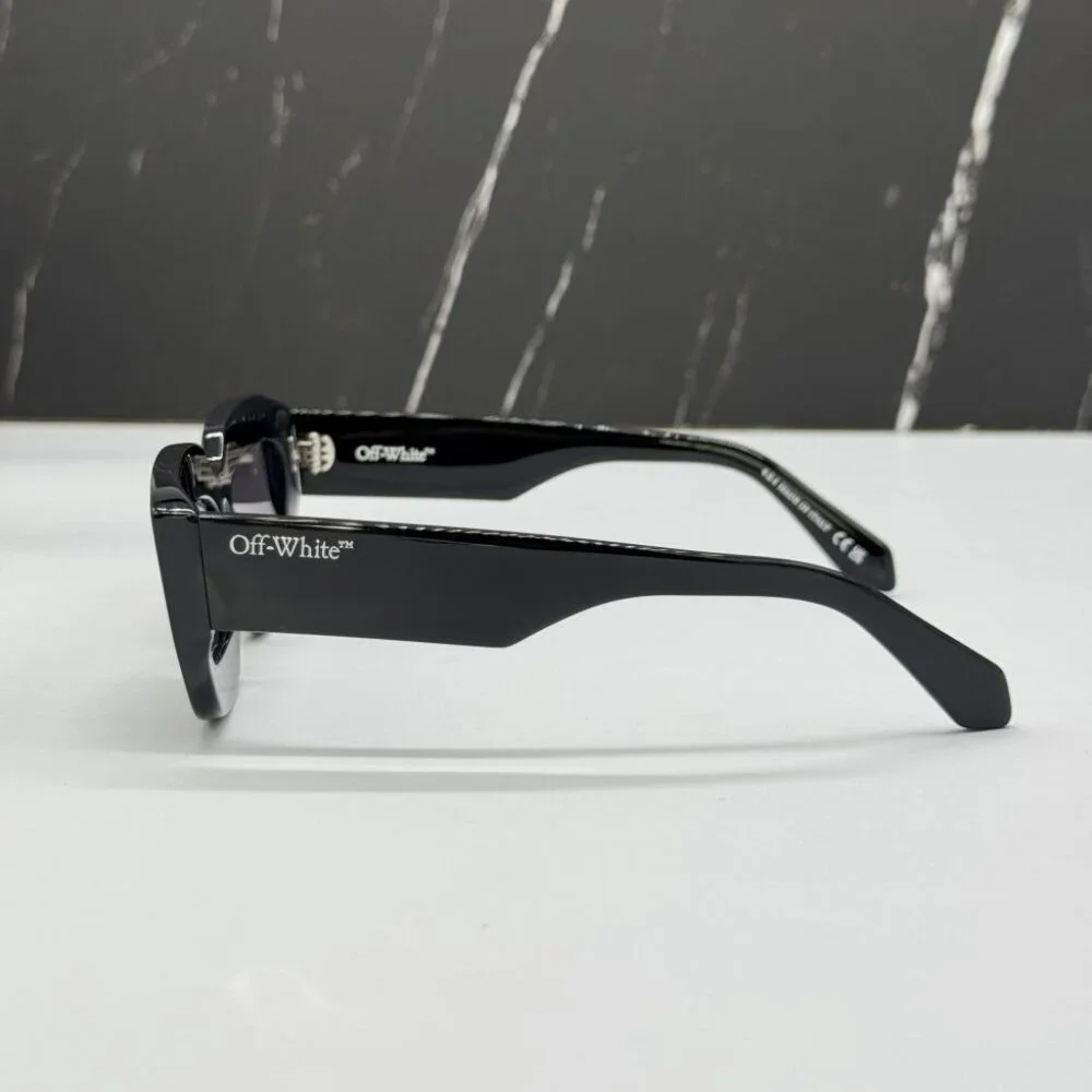 NEW OFF-WHITE OERI138 CHARLOTTE 1007 SUNGLASSES UNISEX BLACK SQUARE EYEWEAR